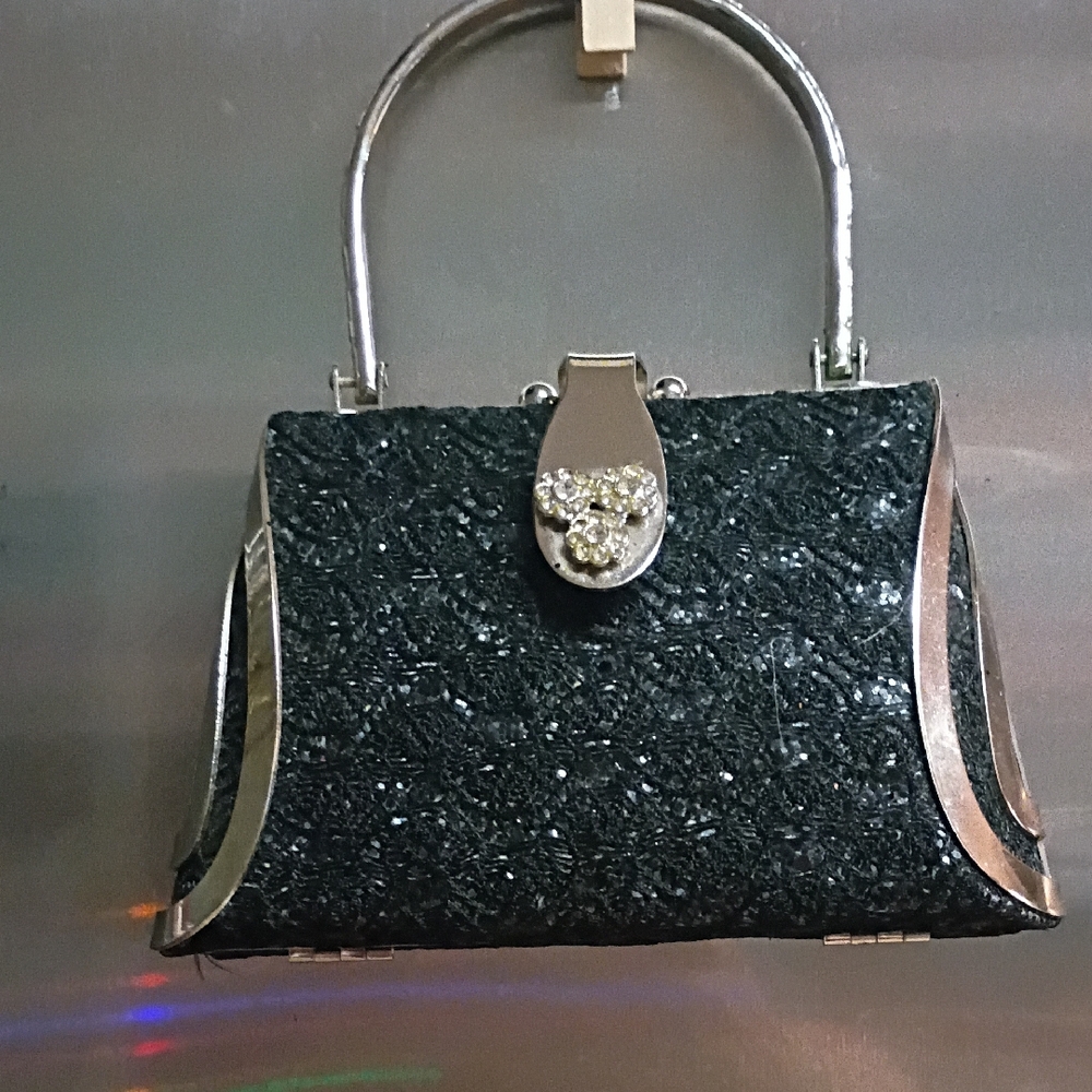 Chic Black and Silver Women's Clutch